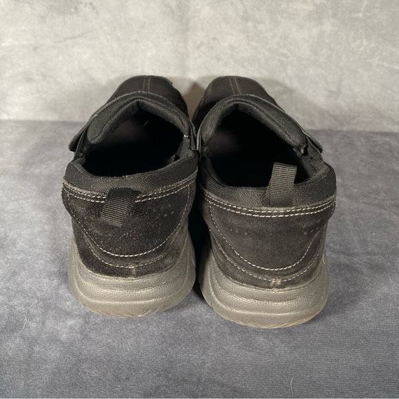 Crocs Swiftwater Mens 10 Black Suede Leather Slip On Loafer Shoes Casual Comfort - Picture 4 of 10